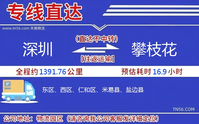 深圳到攀枝花物流公司 深圳到攀枝花物流公司