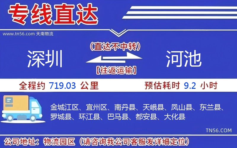 深圳到河池物流公司