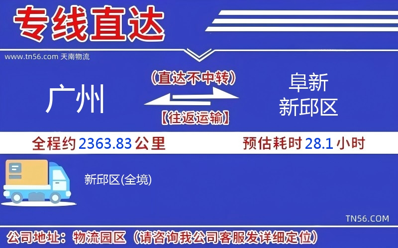 廣州到阜新新邱區物流公司