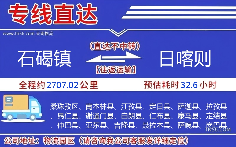 石碣鎮到日喀則物流公司