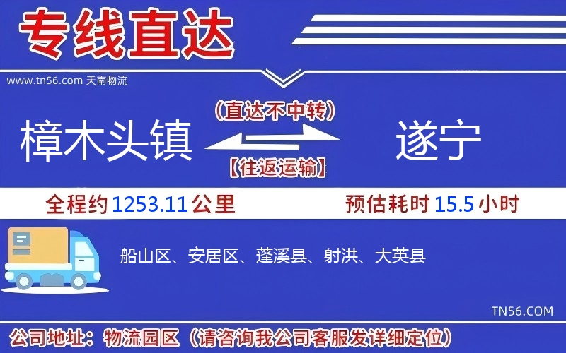 樟木頭鎮到遂寧物流公司