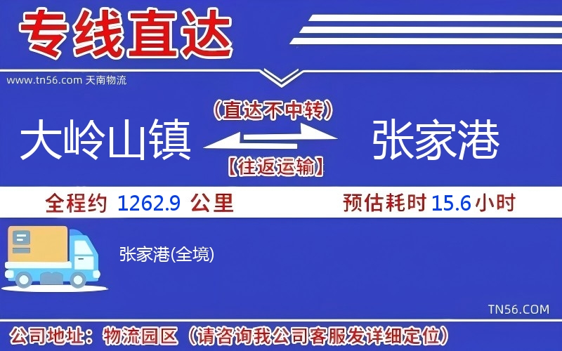 大嶺山鎮(zhèn)到張家港物流公司
