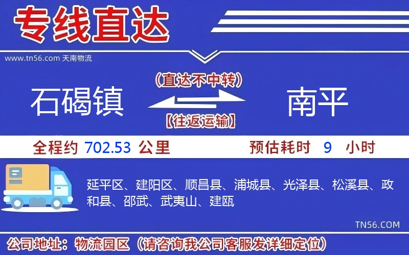 石碣鎮到南平物流公司