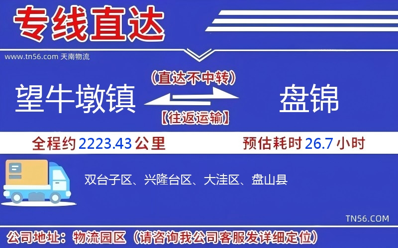 望牛墩鎮(zhèn)到盤錦物流公司 望牛墩鎮(zhèn)到盤錦物流公司