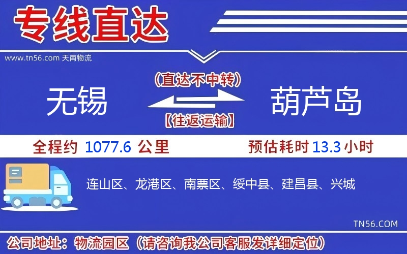 無(wú)錫到葫蘆島物流公司