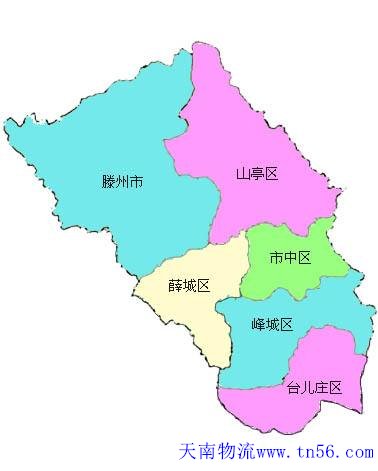 東莞到棗莊市物流地圖
